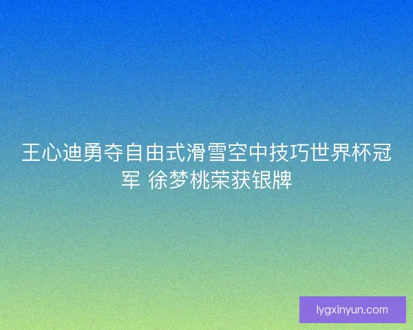 王心迪勇夺自由式滑雪空中技巧世界杯冠军 徐梦桃荣获银牌